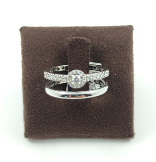 Ring Sangiorgi Preziosi Woman in White Gold Diamante 168532-14 - 168532-14